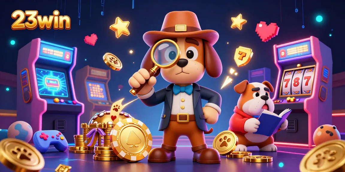 Engage with 23win as the detective and companion hunt for golden jackpots in a vibrant gaming scene.