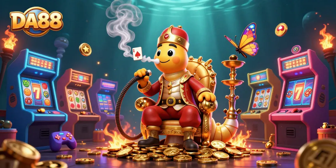 Experience exhilarating action with DA88 highlights in a lively casino scene filled with slot machines.