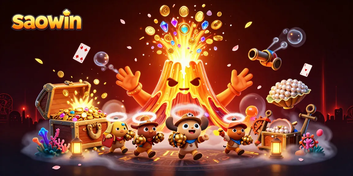Experience exciting wins with saowin as golden treasures erupt in a dynamic casino illustration.
