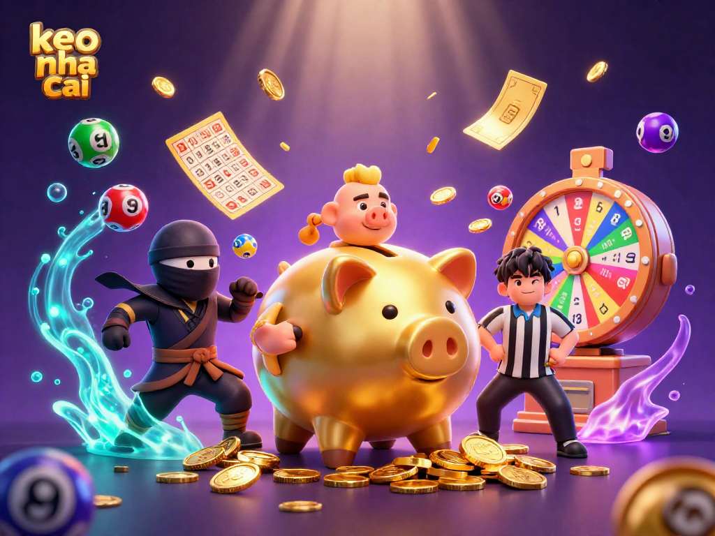 Boost your winnings with keo nha cai through this vibrant lottery-themed illustration.