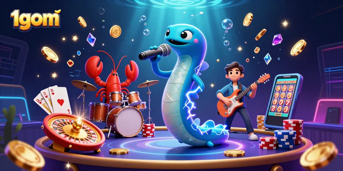 Catch 1gom's lively underwater casino scene featuring vibrant characters and exciting gaming elements.