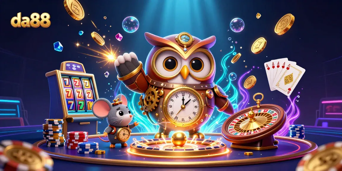 Play exciting slot games with da88 in a vibrant steampunk casino adventure.