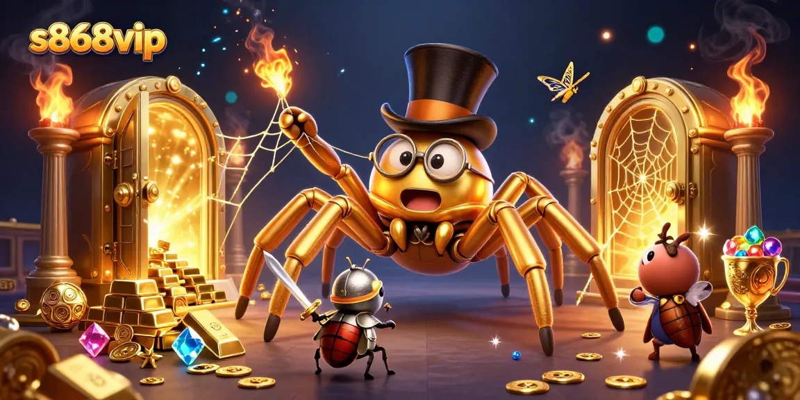 Engage in thrilling games at s868vip with a dynamic 3D illustration of casino excitement and fortune.
