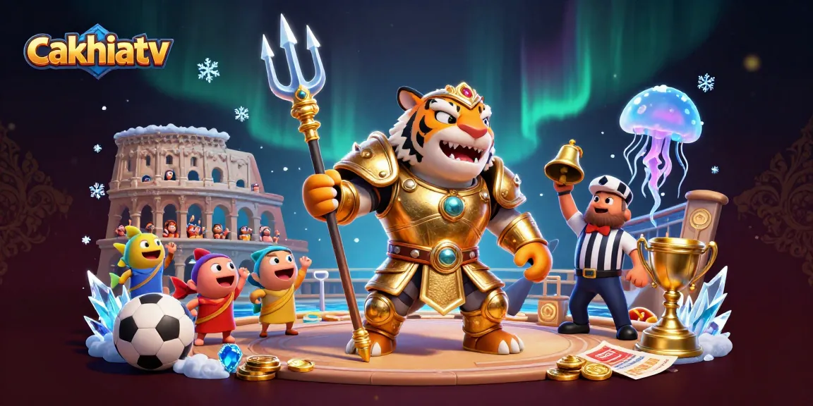 Experience high-stakes action with cakhiatv's live sports betting featuring an energetic underwater scene.