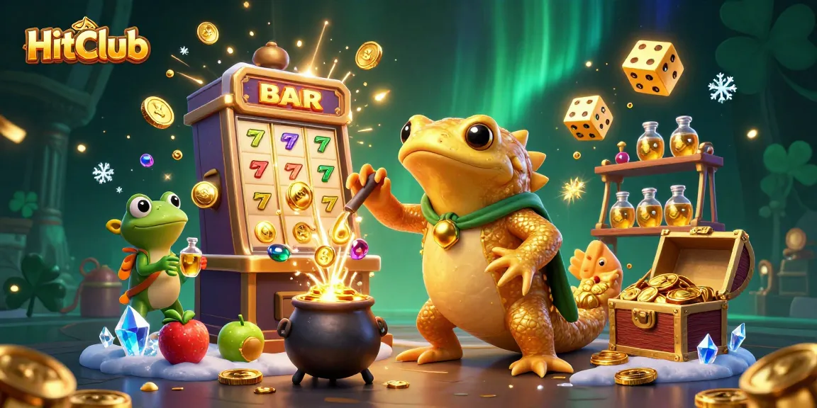 Catch the excitement of HitClub as golden salamanders and frogs bring slot machine fortunes alive!