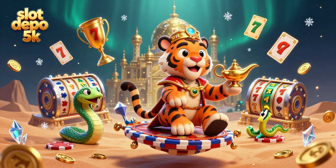 Experience thrilling gameplay at slot depo 5k with exciting slot reels and casino elements.