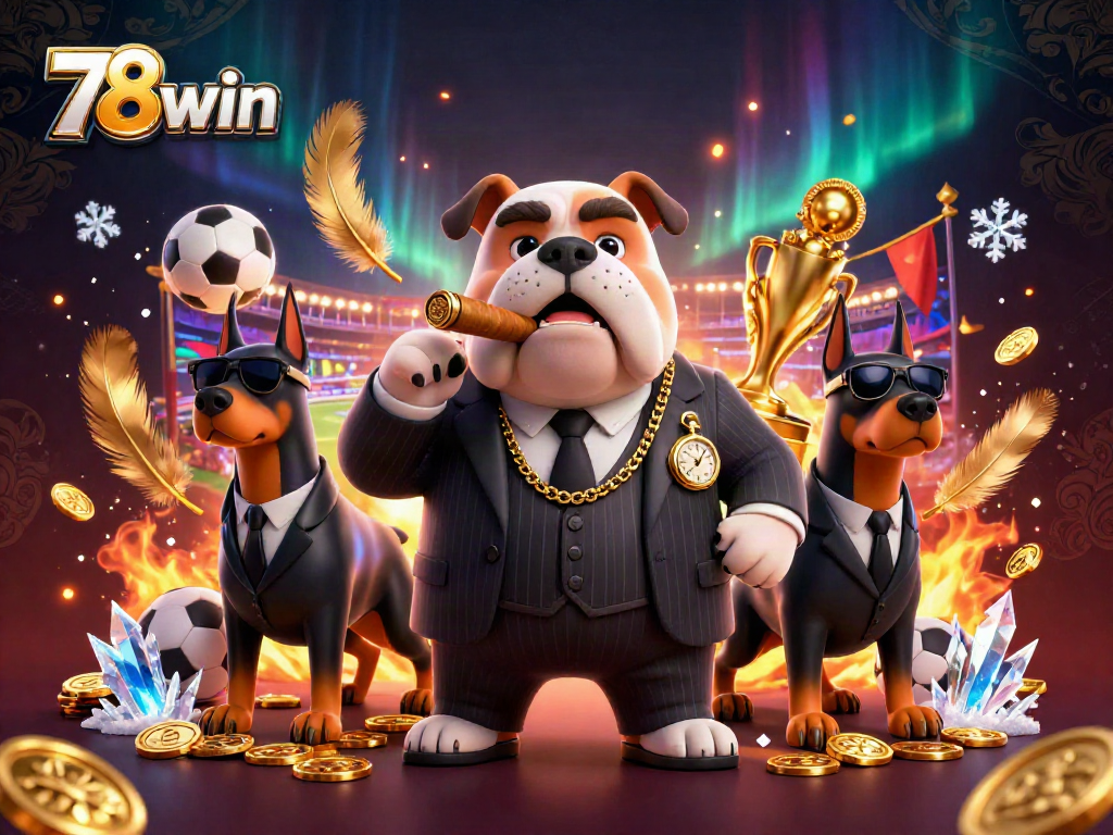 Experience excitement with 78win as the mafia bulldog oversees thrilling sports bets.