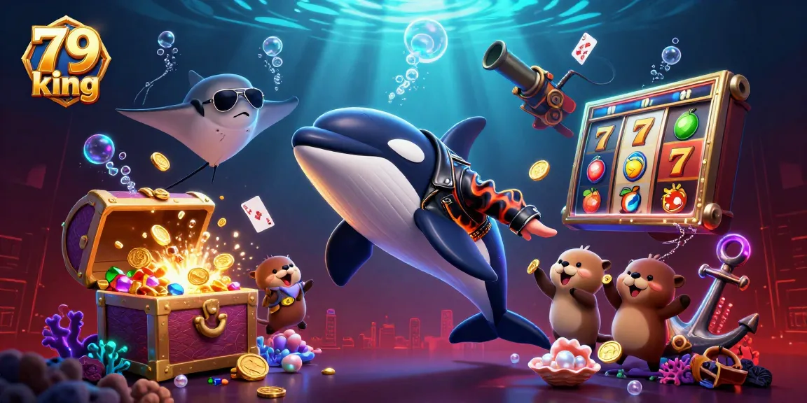 Experience thrilling casino action with 79 king as cartoon characters celebrate wins amid gold coins and vibrant gameplay.