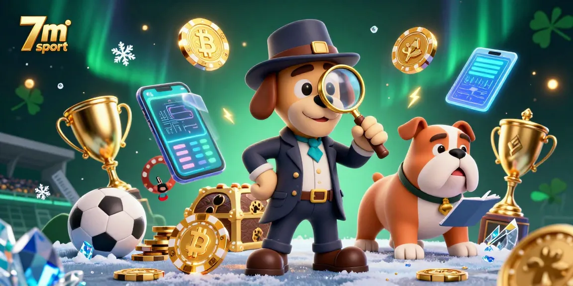 Experience thrilling sports with 7m sport, featuring a detective and clues amidst immersive betting visuals.