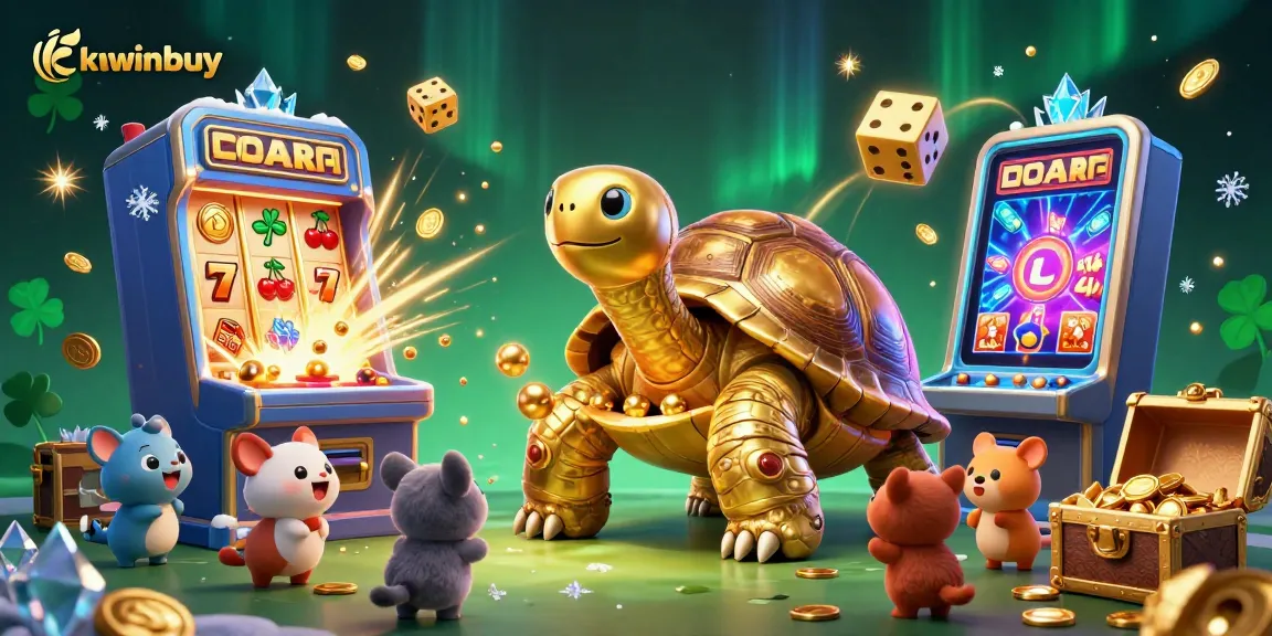 kuwinbuy offers exciting casino adventures with a golden tortoise and jackpot games bursting with coins.