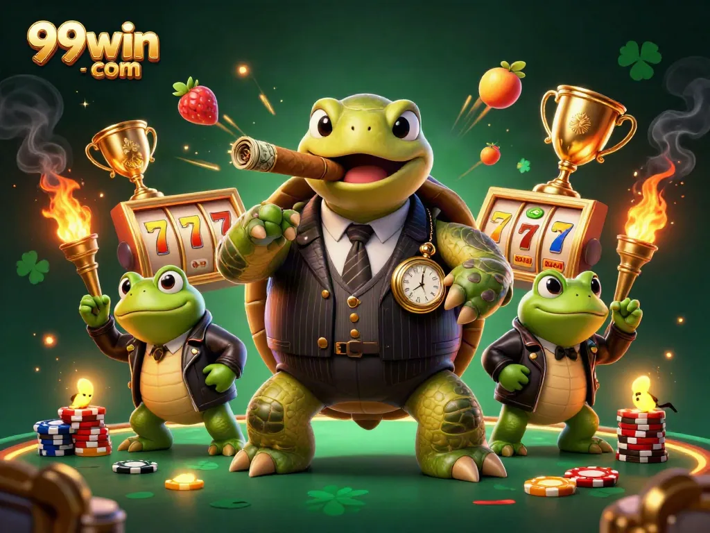 Experience top-tier casino adventures with 99win com showcasing lively slot machines and dynamic characters.