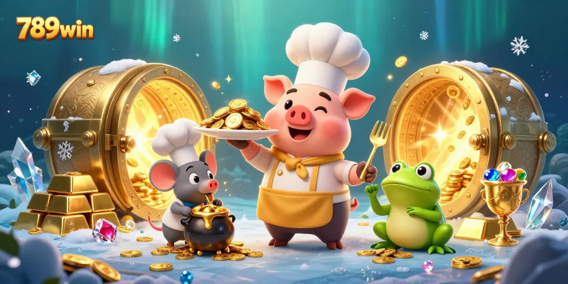 Engage in thrilling gameplay at 789win, featuring gold coins and vibrant casino elements.