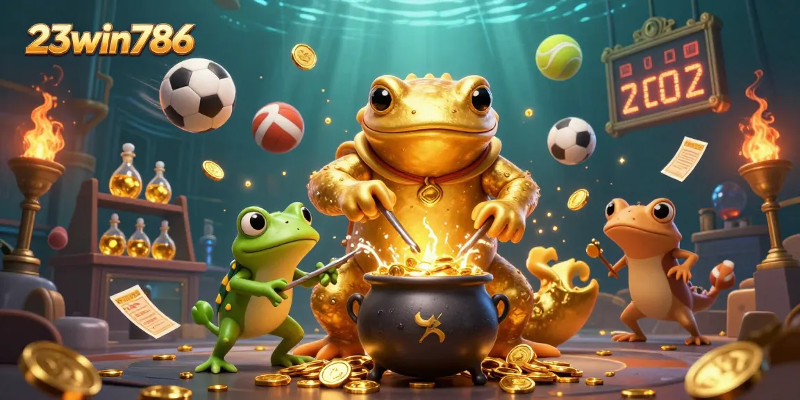 Experience thrilling moments at 23win786 with engaging games like sports betting and vibrant gold elements.