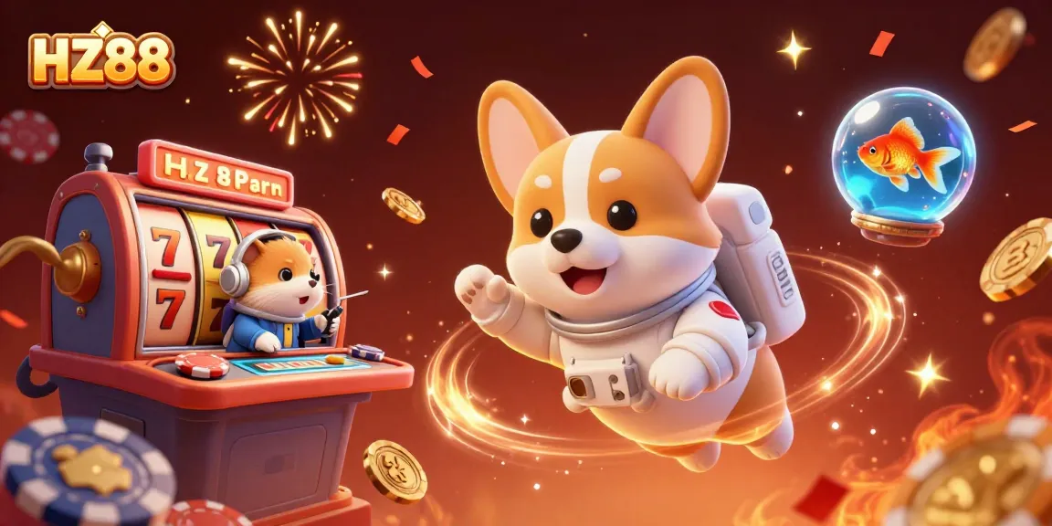 Spin to win with HZ88 in an exciting 3D casino scene showing engaging characters and vibrant elements.