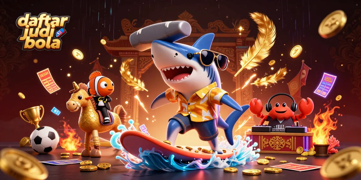 Engage with daftar judi bola through interactive betting action featuring a vibrant illustration.