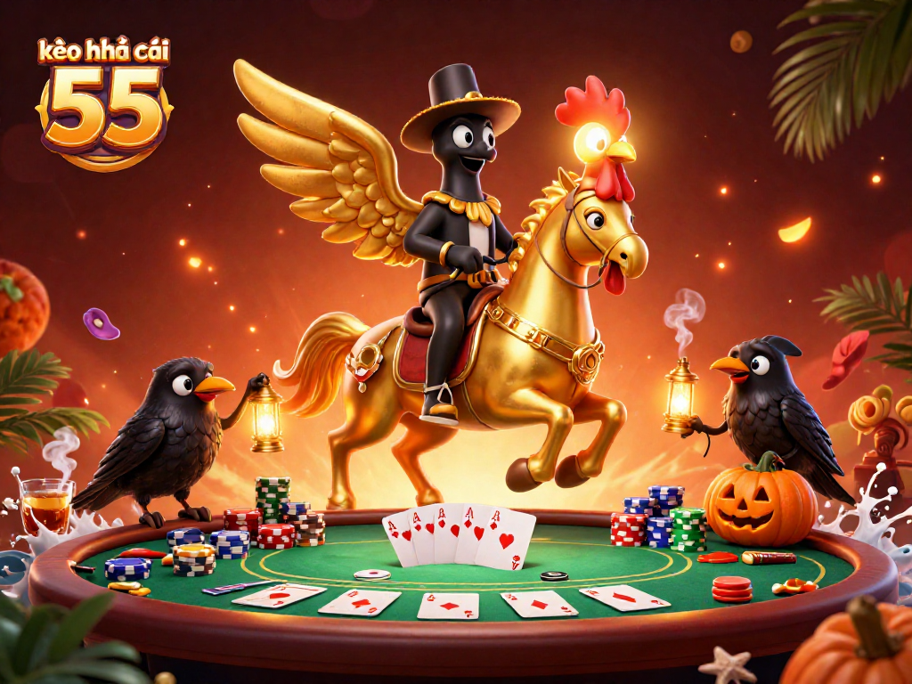 Experience thrilling moments with kèo nhà cái 55 in a vibrant 3D casino scene!