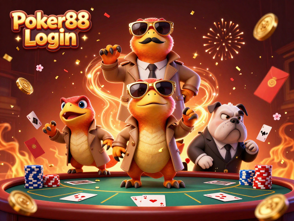 Engage in thrilling Poker88 Login actions with raptors in disguise at a vibrant casino