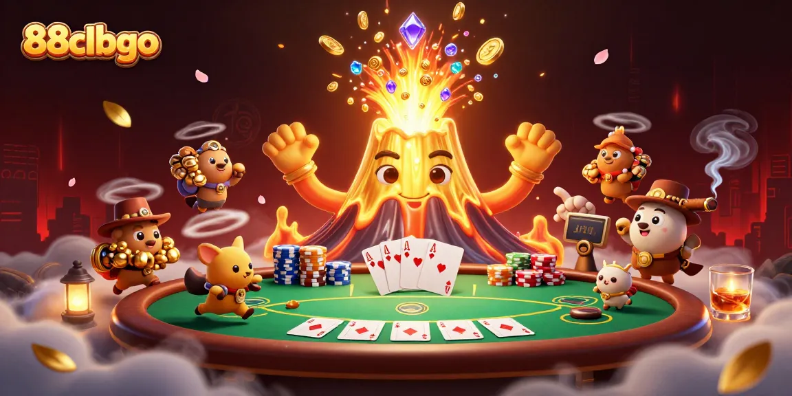 Experience thrilling wins at 88clbgo with an erupting volcano of treasures and poker action!