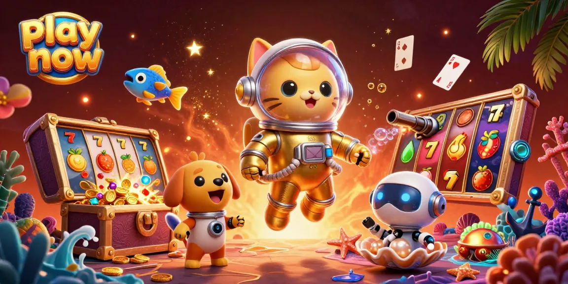 Engage in thrilling gameplay with our vibrant 3D illustration: play now for exciting casino adventures!