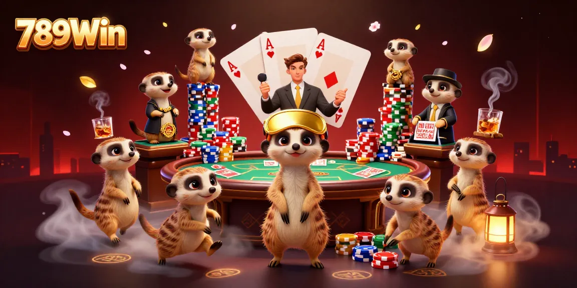 Experience thrilling gameplay at 789Win with the meerkats managing various casino games.