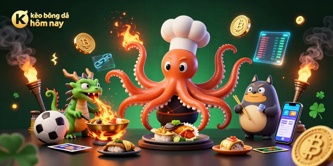 Enhance your strategy with kèo bóng đá hôm nay, featuring sports elements and vibrant characters.