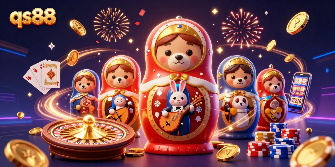 Experience the excitement of qs88 with dynamic casino scenes featuring playful characters and vibrant game elements.