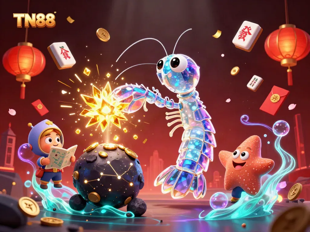 Highlighting TN88's vibrant casino adventure with dazzling characters and dynamic action.