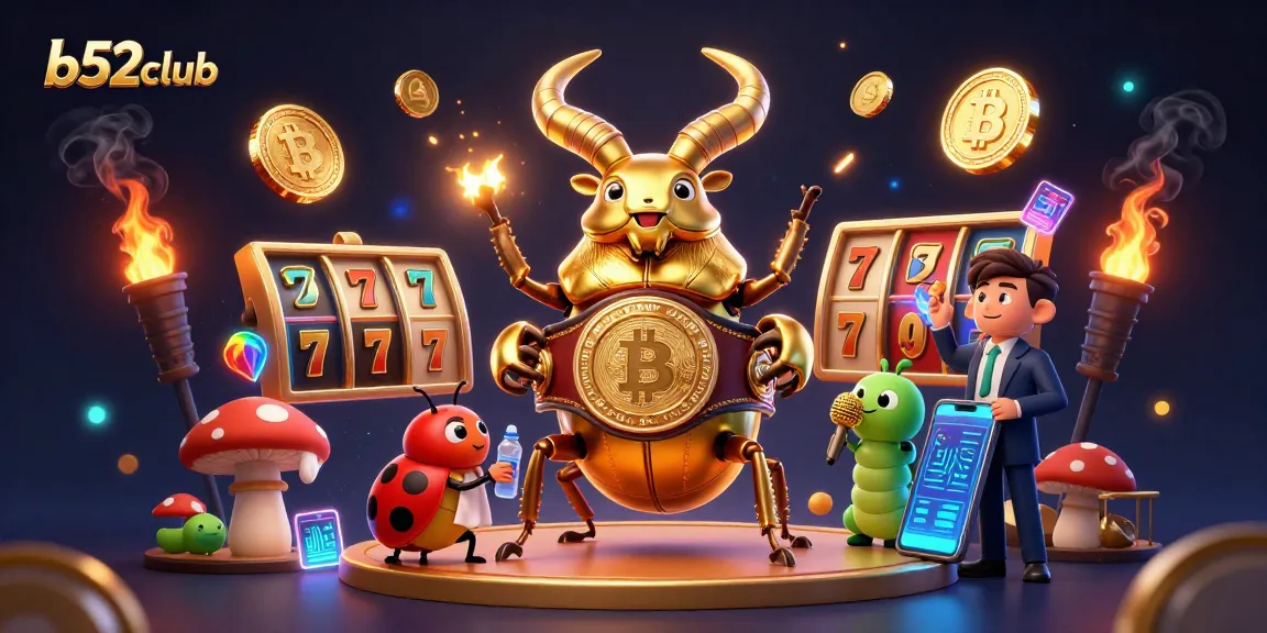 Experience thrilling casino gameplay with b52club's dynamic 3D visual showcasing exciting game elements