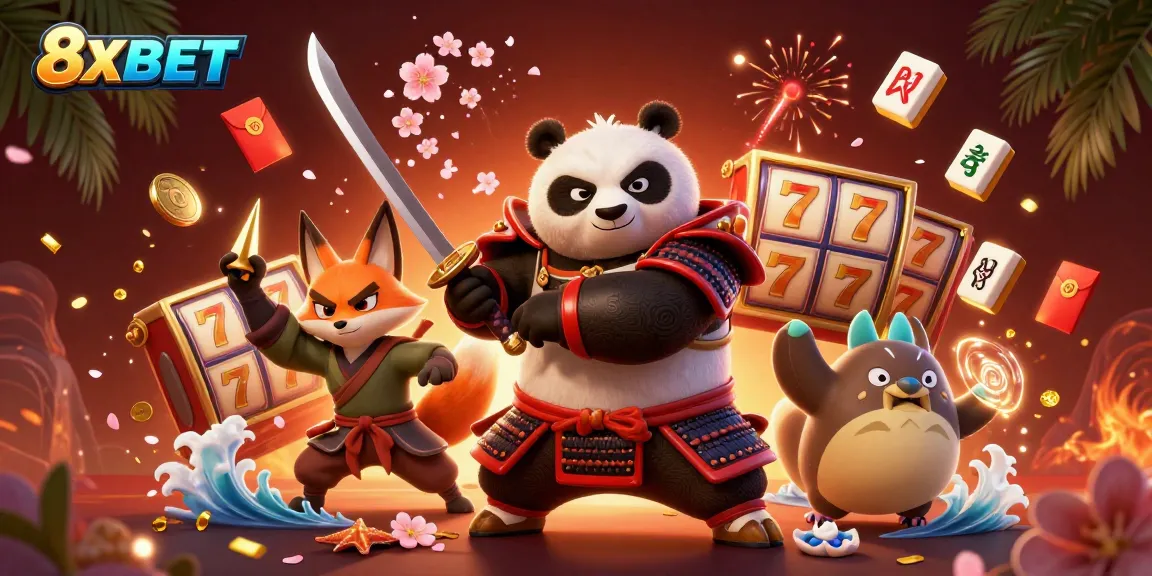 Experience thrilling gameplay at 8XBET with samurai panda and dynamic gaming elements.