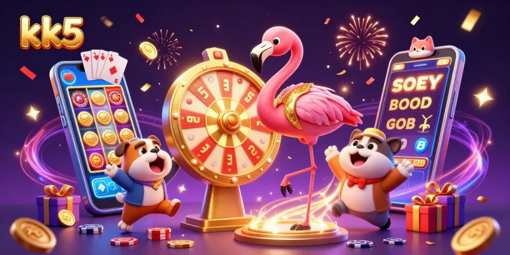 Experience the thrill of kk5's casino games with golden coins and exciting prizes during live gameplay.