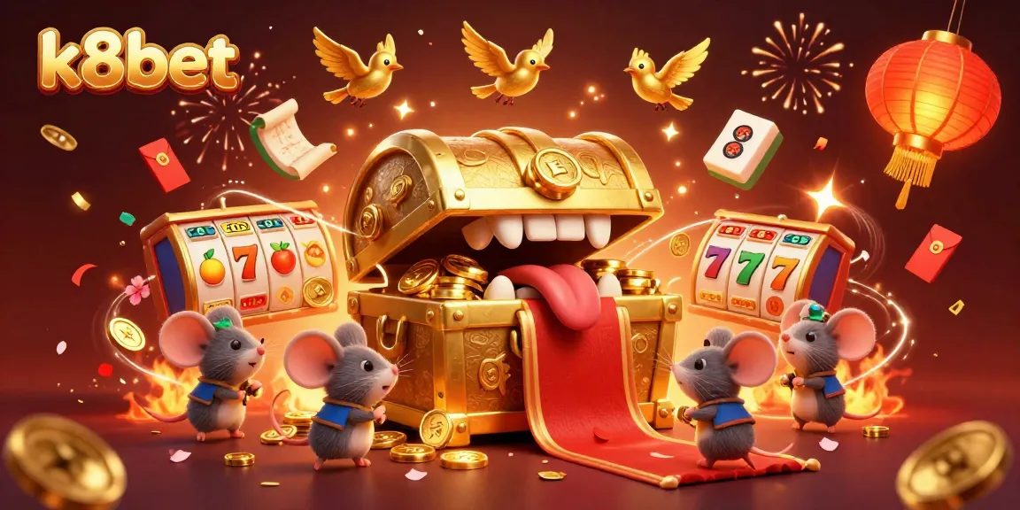 Engage with the thrilling world of k8bet's vibrant slot games featuring dynamic treasures and colorful elements.