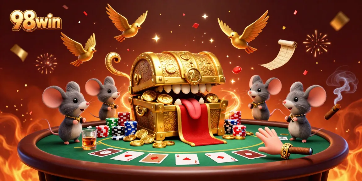 Engage in thrilling adventures with 98win's vibrant casino scene, filled with poker action and magical riches.