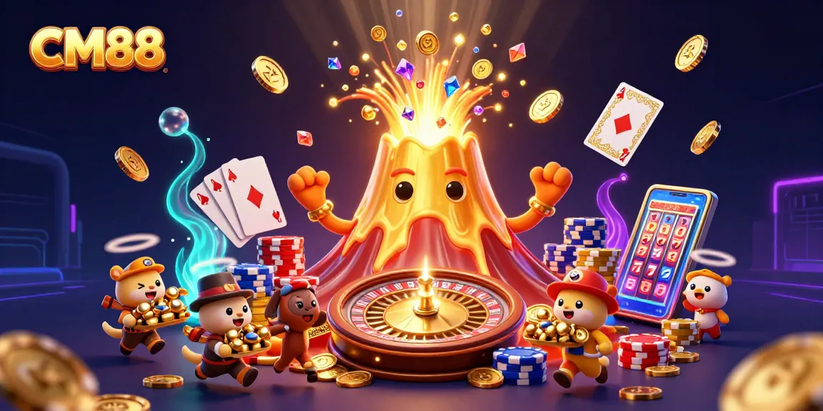 Experience the thrill of CM88 with vivid treasures bursting from a 3D volcanic eruption.
