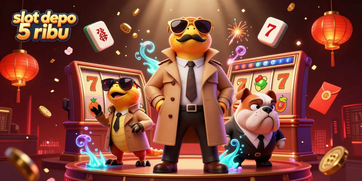 Experience the excitement of slot depo 5 ribu with colorful casino elements and engaging characters.