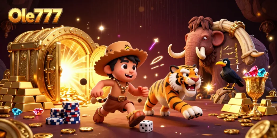 Ole777 invites players to enjoy a thrilling prehistoric casino experience with dynamic elements.